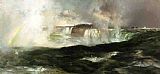 Thomas Moran Canvas Paintings - Looking over Niagara Falls